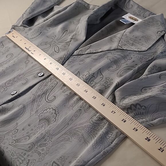 Talbot's sz 8 petite 100% polyester botanical print blouse - Picture 5 of 8